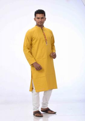 Yellow Cotton Panjabi