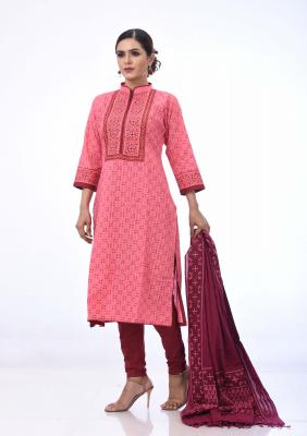 Pink Printed and Embroidered Shalwar Kameez